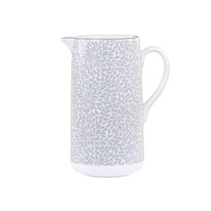 Šedý porcelánový džbán s ornamenty Arés Grey - 15*9*20cm / 1100ml 61076320 obraz