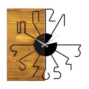 Nástěnné hodiny 58 cm 1xAA dřevo/kov obraz