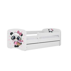 Kocot kids Dětská postel Babydreams panda bílá, varianta 70x140, bez šuplíků, s matrací obraz