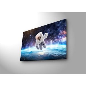 Wallity Obraz s LED osvětlením ASTRONAUT VE VESMÍRU 45 x 70 cm obraz