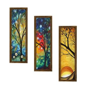 Wallity Sada obrazů Trees 3 ks 19x70 cm modrá/oranžová obraz
