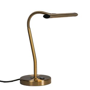 Art deco stolní lampa bronzová včetně LED - tablo obraz