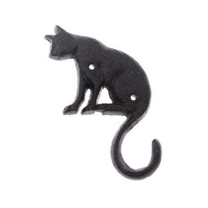 Nástěnný věšák Litinová kočka s dlouhým ocasem obraz