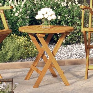 Zahradní bistro stolek akáciové dřevo Dekorhome obraz