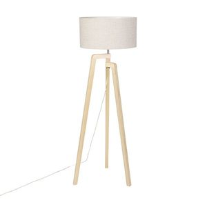 Stojací lampa stativ dřevo s odstínem pepře 50 cm - Puros obraz