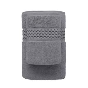 Faro Bavlněný ručník Rete 50x90 cm tmavě šedý obraz