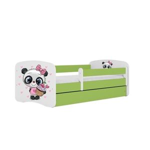 Kocot kids Dětská postel Babydreams panda zelená, varianta 70x140, bez šuplíků, bez matrace obraz