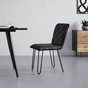 Židle Ivie - Černá Koženka obraz