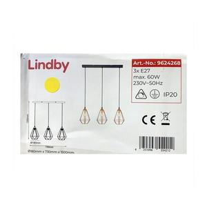 Lindby Lindby - Lustr na lanku ELDA 3xE27/60W/230V obraz