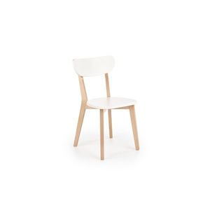 Jídelní židle SIRAMBI, bílá/přírodní obraz