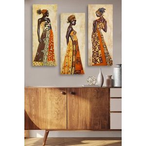 Wallity Sada obrazů AFRICAN WOMAN 70 x 50 cm 3 kusy obraz
