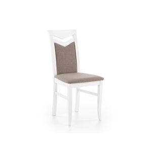 Jídelní židle AUXINUS, bílá/světle hnědá obraz