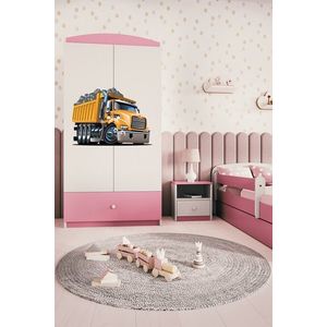 Kocot kids Dětská skříň Babydreams 90 cm náklaďák růžová obraz