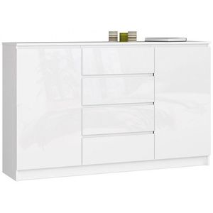 Ak furniture Komoda Tove K 160, 4 cm bílá lesklá obraz