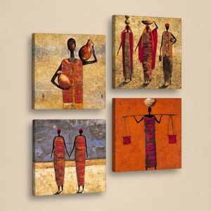 Wallity Sada obrazů AFRICAN WOMEN 33 x 33 cm 4 kusy obraz