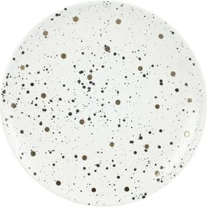 Kameninový talíř se zlatými puntíky, 20, 5 cm obraz