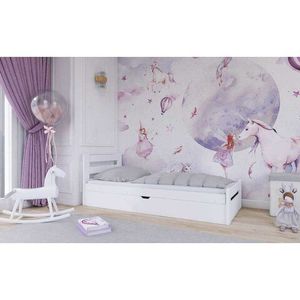 LANO Dětská postel NORA 80x160, bílá 88x168 bílá obraz