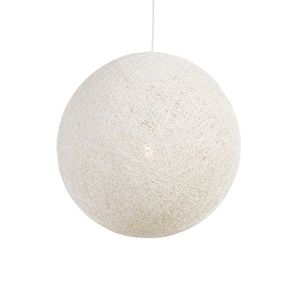 Venkovská závěsná lampa bílá 60 cm - Corda obraz