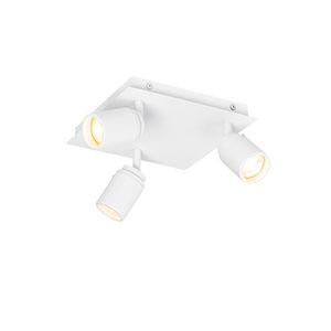 Moderní koupelnové bodové bílé čtvercové 3-světlo IP44 - Ducha obraz
