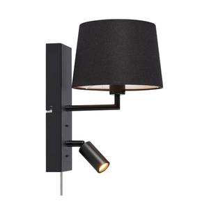 Markslöjd Markslöjd 108595 - LED Nástěnná lampa s USB COMO 1xE14/40W/230V + LED/3W černá obraz