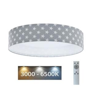 LED Stmívatelné svítidlo GALAXY KIDS LED/24W/230V hvězdičky šedá/bílá + DO obraz