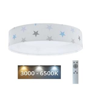 LED Stmívatelné svítidlo GALAXY KIDS LED/24W/230V hvězdičky bílá/šedá/modrá + DO obraz