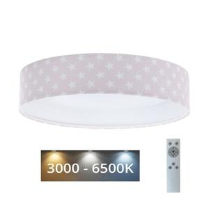 LED Stmívatelné svítidlo GALAXY KIDS LED/24W/230V hvězdičky růžová/bílá + DO obraz