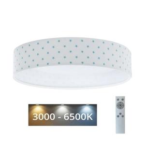 LED Stmívatelné svítidlo GALAXY KIDS LED/24W/230V hvězdičky bílá/tyrkysová + DO obraz