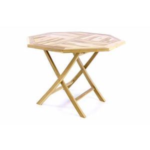 Divero 47268 Skládací stolek - týkové dřevo - 100 cm obraz