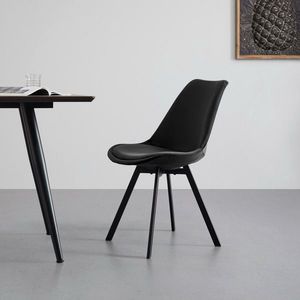 Židle Ze Sametu Mia - Černá obraz