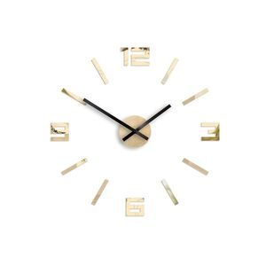 Moderní nástěnné hodiny ARABIC GOLD-MIRROR (nalepovací hodiny na stěnu) obraz