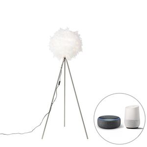 Chytrá romantická stojací lampa bílá včetně Wifi A60 - Feather obraz