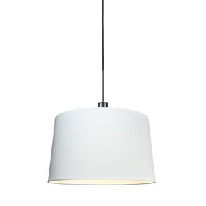 Moderní závěsná lampa černá se stínidlem 45 cm bílá - Combi 1 obraz