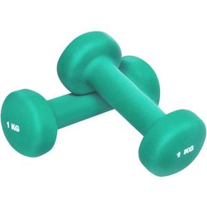 Gorilla Sports Jednoručky na aerobik, 2 x 1 kg, zelené obraz