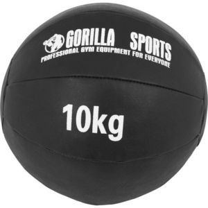 Gorilla Sports Kožený medicinbal, 10 kg, černý obraz
