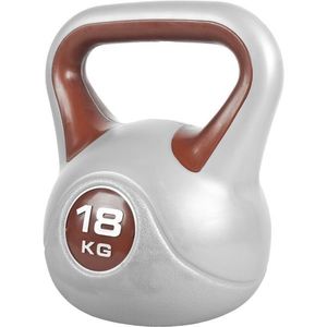 Gorilla Sports Kettlebell činka, vinylová, hnědá, 18 kg obraz