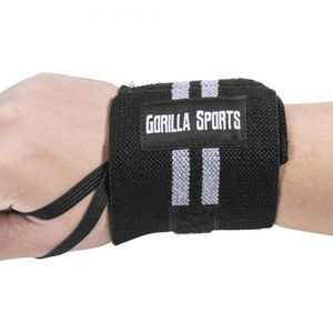 Gorilla Sports Bandáž na zápěstí, černá/šedá, 2 ks obraz