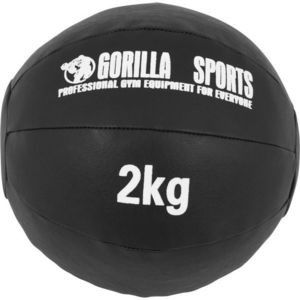 Gorilla Sports Kožený medicinbal, 2 kg, černý obraz