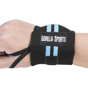 Gorilla Sports Bandáž na zápěstí, černá/modrá, 2 ks obraz