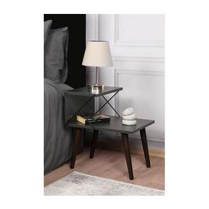 Noční stolek CROSS 55x50 cm antracit obraz