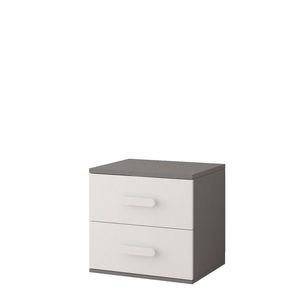 Idzczak Meble Noční stolek SMYK 55 cm šedá/bílá, varianta bílé úchytky obraz