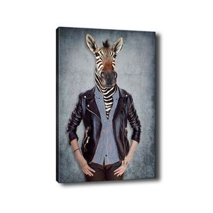 Wallity Obraz na plátně Zebra portrait 50x70 cm obraz