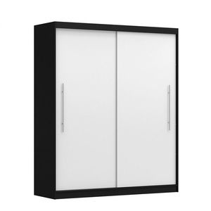 Idzczak Meble Šatní skříň RICO II 204 cm černá/bílá, varianta bez osvětlení obraz