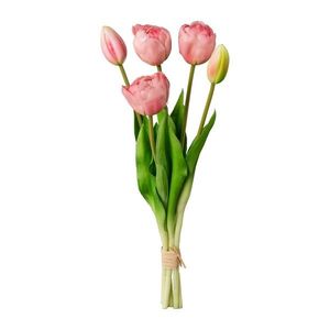 Umělý svazek Tulipánů růžová, 39 cm obraz