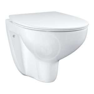 GROHE Bau Ceramic Závěsné WC se sedátkem Slim, softclose, rimless, alpská bílá 39899000 obraz
