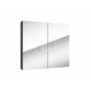 Kielle Vega Zrcadlová skříňka, 80x73x15 cm, matná černá 50118804 obraz