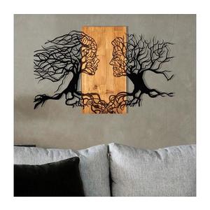 Nástěnná dekorace 58x92 cm strom života dřevo/kov obraz