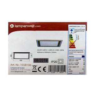 Lampenwelt Lampenwelt - LED RGBW Stmívatelné stropní svítidlo LYNN LED/29, 5W/230V + DO obraz