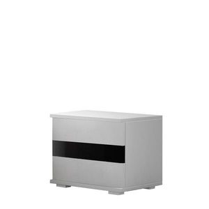 Idzczak Meble Noční stolek LUCCA 45 cm bílá/černá obraz