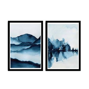 Wallity Sada nástěnných obrazů Fars 36x51 cm 2 ks modrá obraz